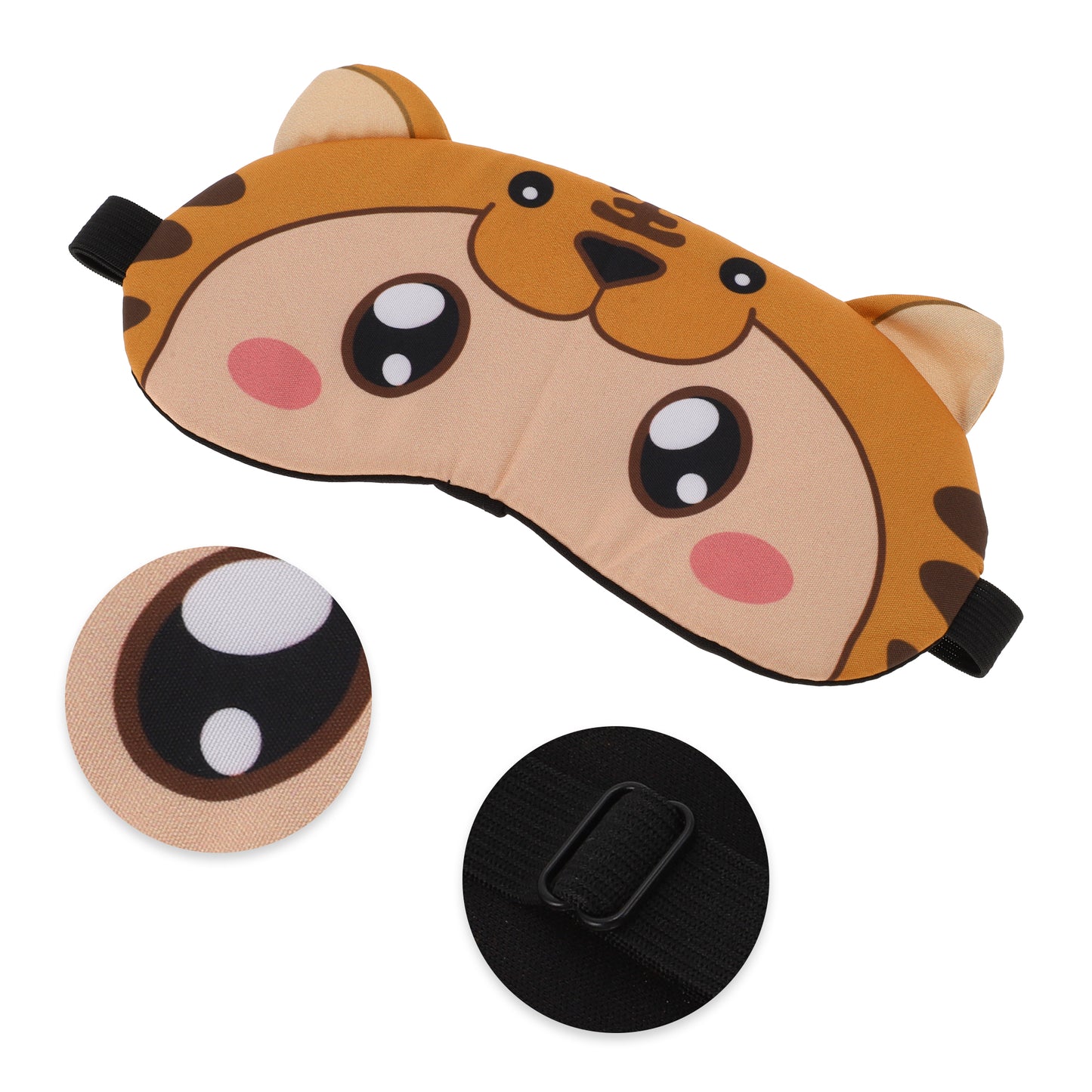 Soft Cartoon  Eyes Sleep Mask Eye Shade Cover for Rest Orange
