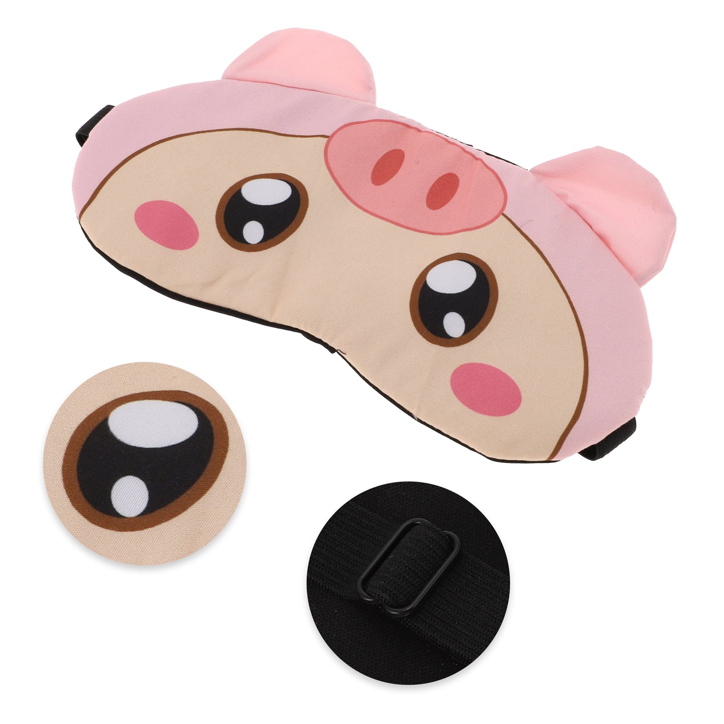 Soft Cartoon Pig Eyes Sleep Mask Eye Shade Cover for Rest Pink