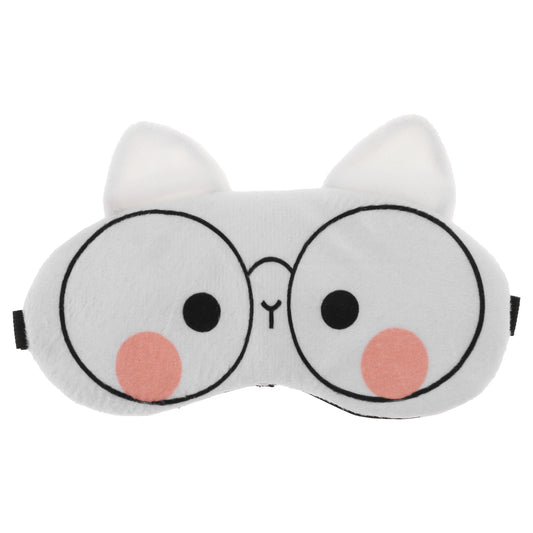 Soft Cat Eyes Sleep Mask Eye Shade Cover for Rest White