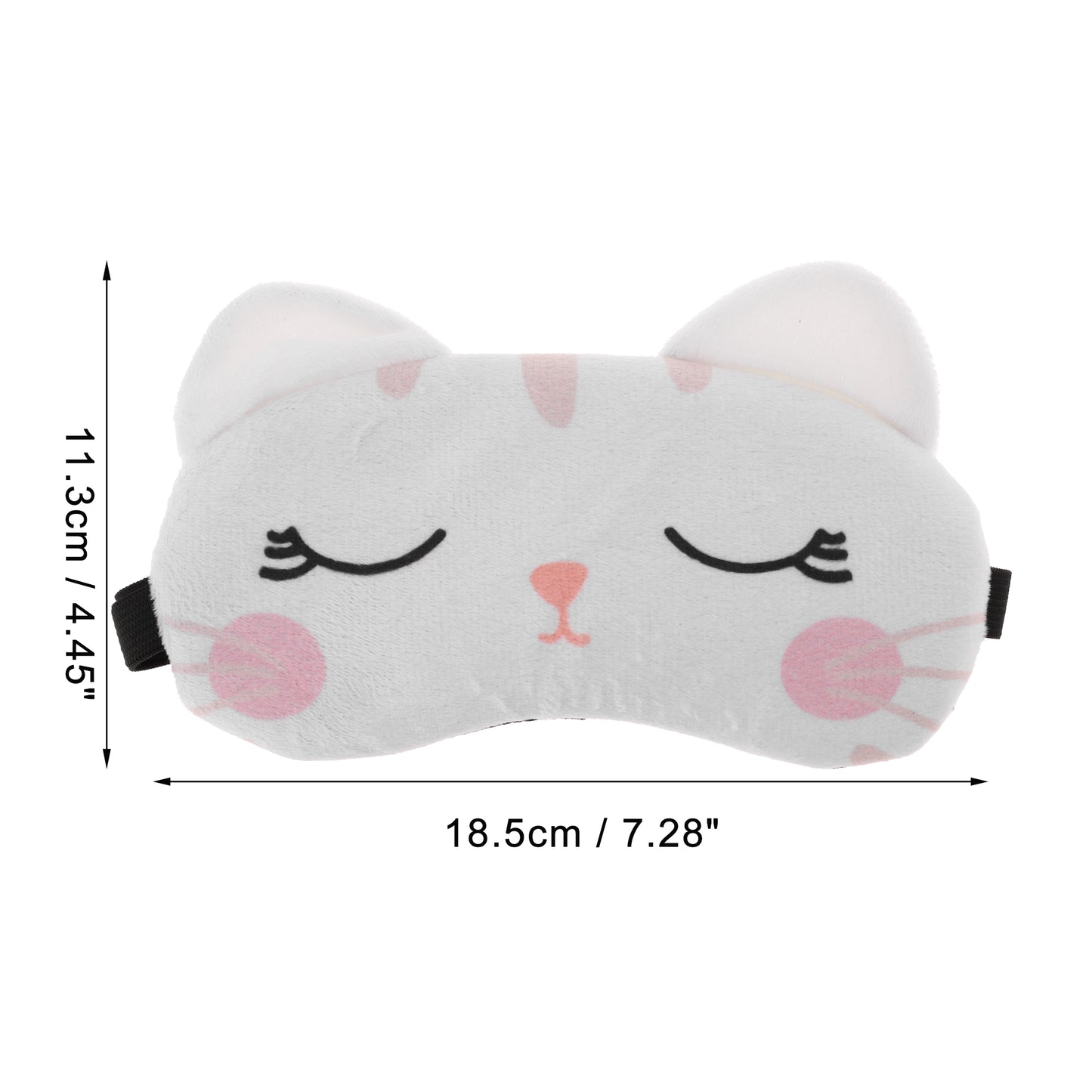 Soft Cute Cat Eyes Sleep Mask for Rest White