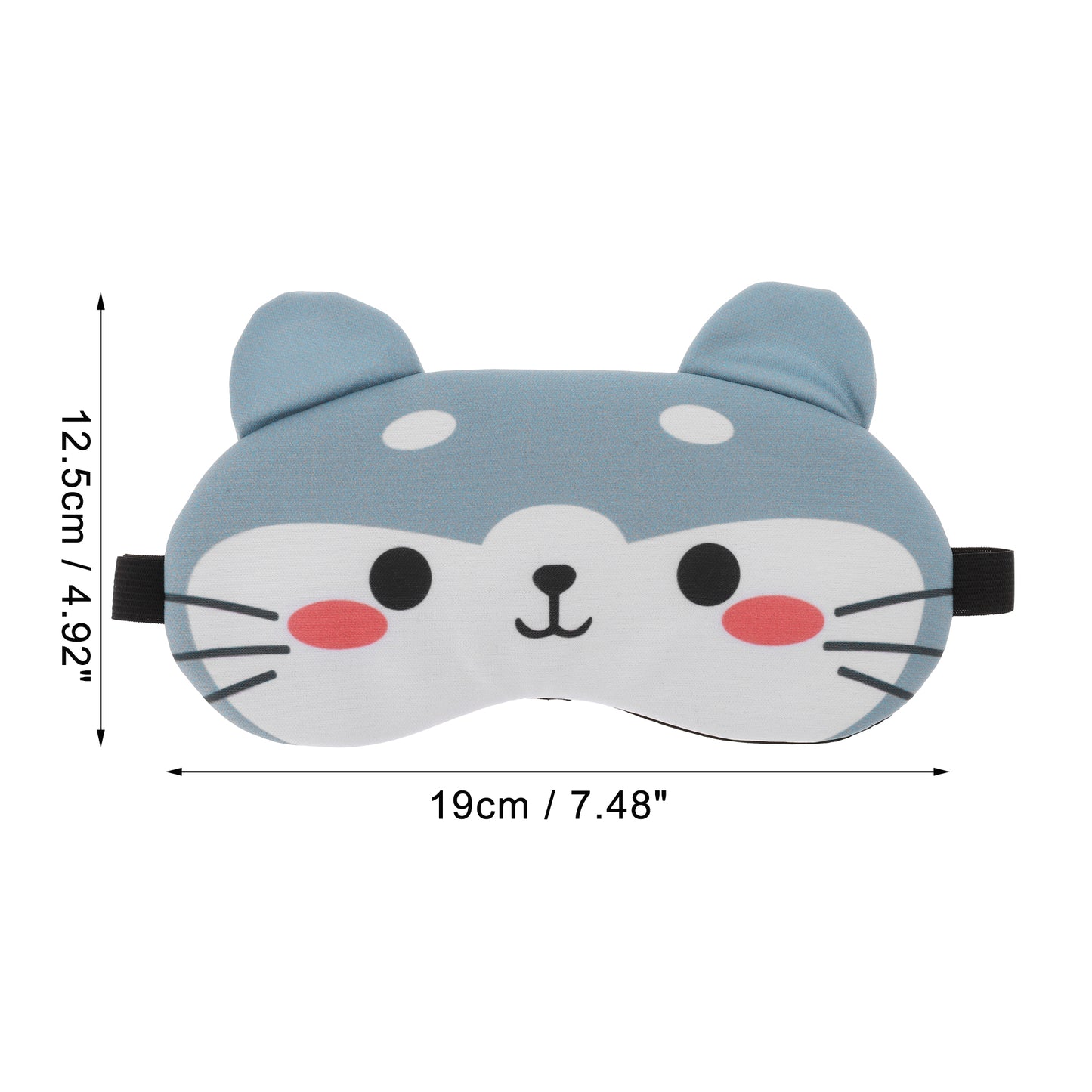 Soft Cute Cat Eyes Sleep Mask Eye Shade Cover for Rest Gray White