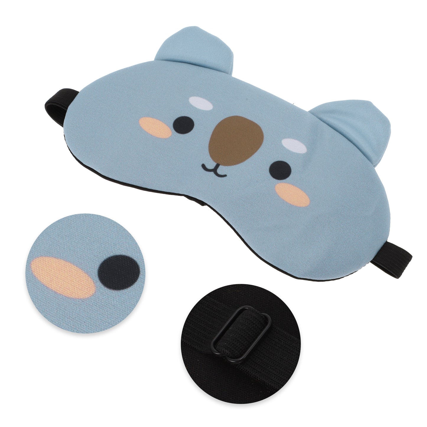 Soft Koala Eyes Sleep Mask Eye Shade Cover for Rest Gray