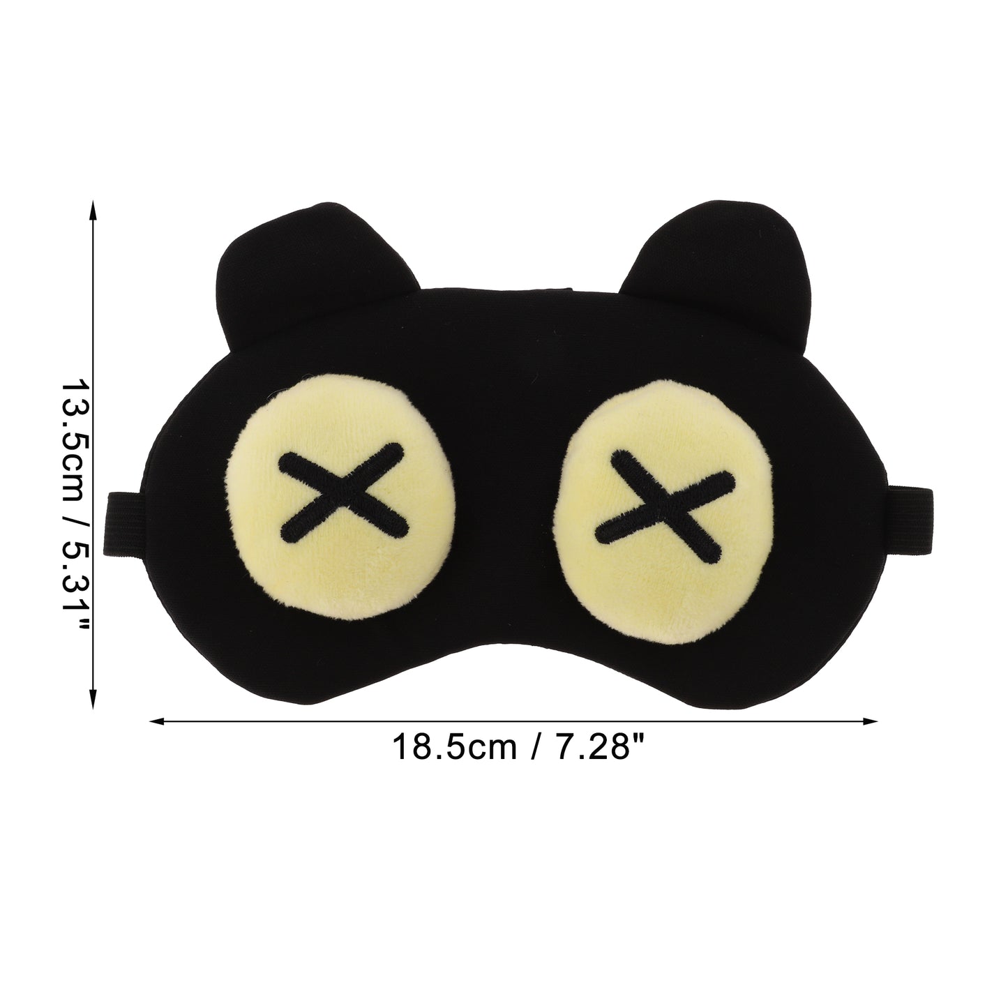 Soft Yellow Eyes Cross Eyes Sleep Mask Eye Shade Cover for Rest Black