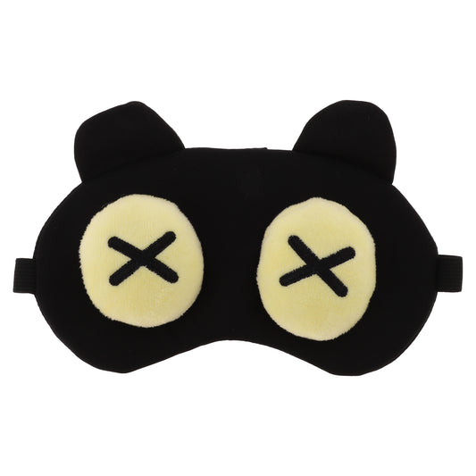 Soft Yellow Eyes Cross Eyes Sleep Mask Eye Shade Cover for Rest Black