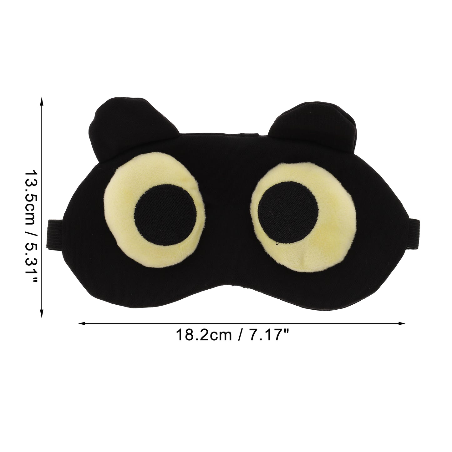 Soft Yellow Eyes Circle Eyes Sleep Mask Eye Shade Cover for Rest Black
