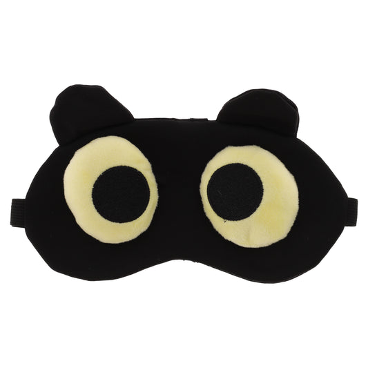 Soft Yellow Eyes Circle Eyes Sleep Mask Eye Shade Cover for Rest Black