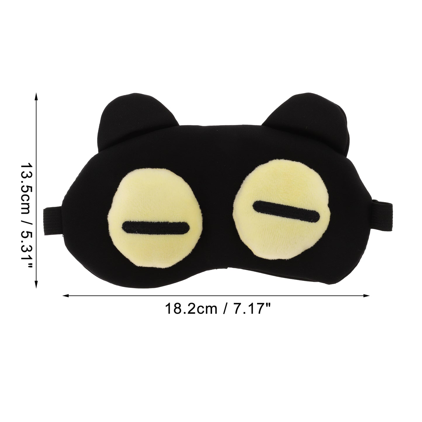 Soft Yellow Eyes Straight Eyes Sleep Mask Eye Shade Cover for Rest Black