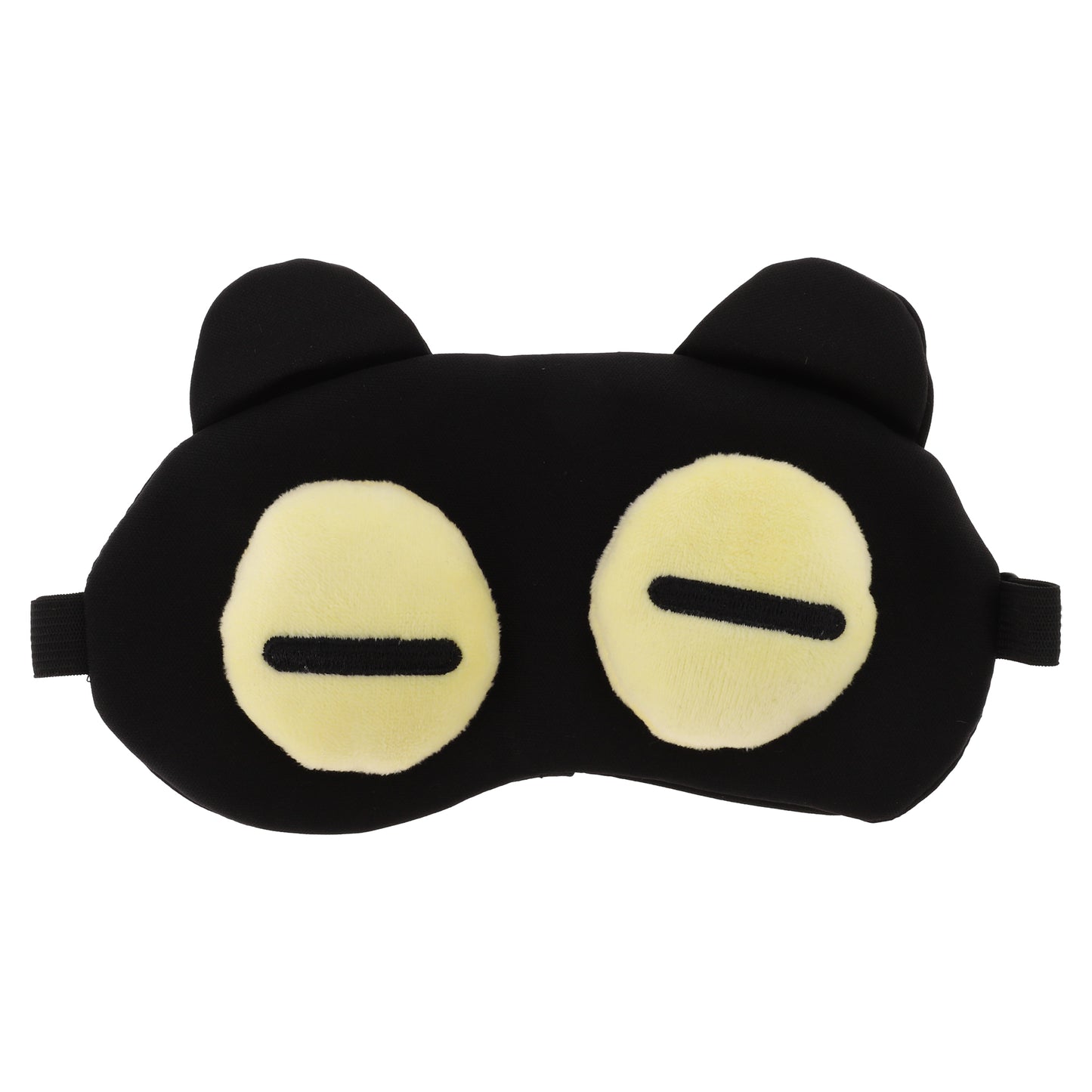 Soft Yellow Eyes Straight Eyes Sleep Mask Eye Shade Cover for Rest Black