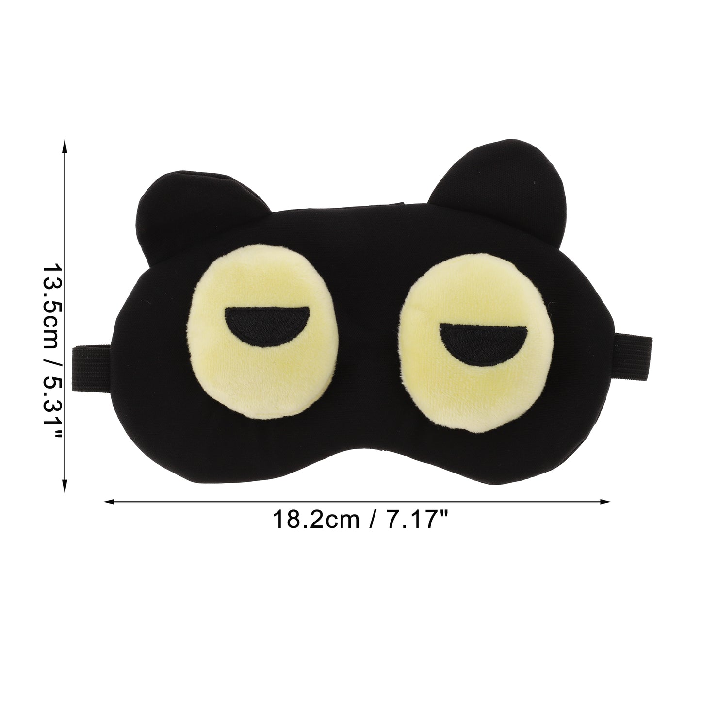 Soft Yellow Eyes Semicircle Eyes Sleep Mask Eye Shade Cover for Rest Black