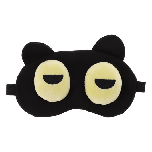 Soft Yellow Eyes Semicircle Eyes Sleep Mask Eye Shade Cover for Rest Black
