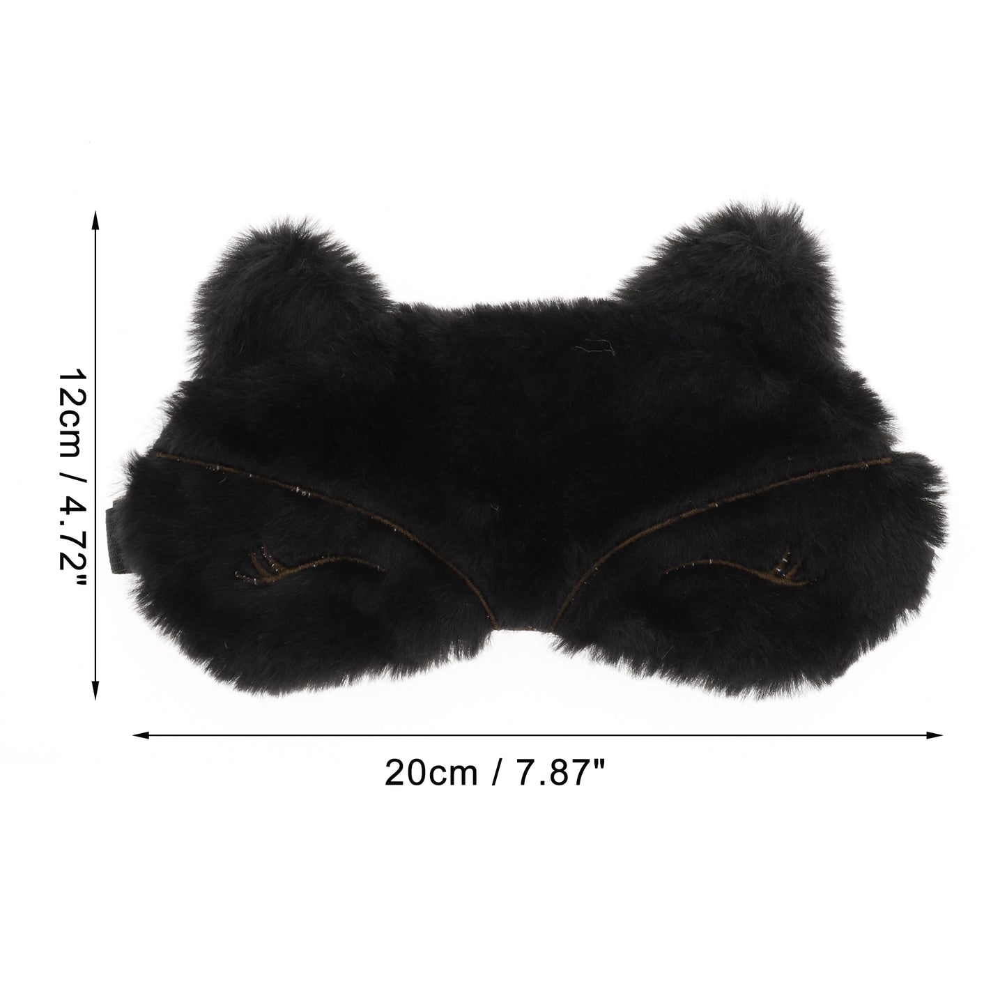 Soft Fox Eyes Sleep Mask Eye Shade Cover for Travel Black