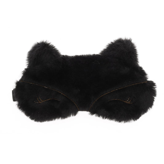 Soft Fox Eyes Sleep Mask Eye Shade Cover for Travel Black