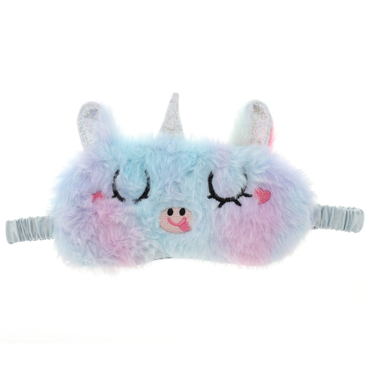 Breathable Soft Cartoon Eyes Sleep Mask Light Blue, Purple
