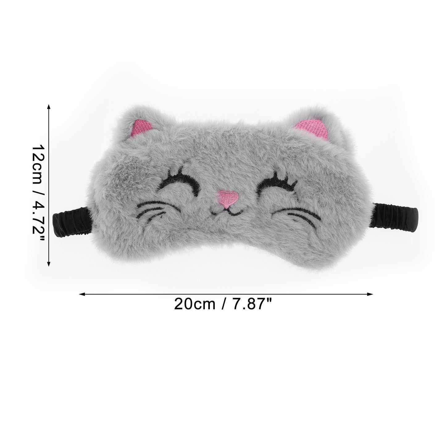 Soft Squinting Gray Cat Eyes Sleep Mask Eye Shade Cover for Rest Gray