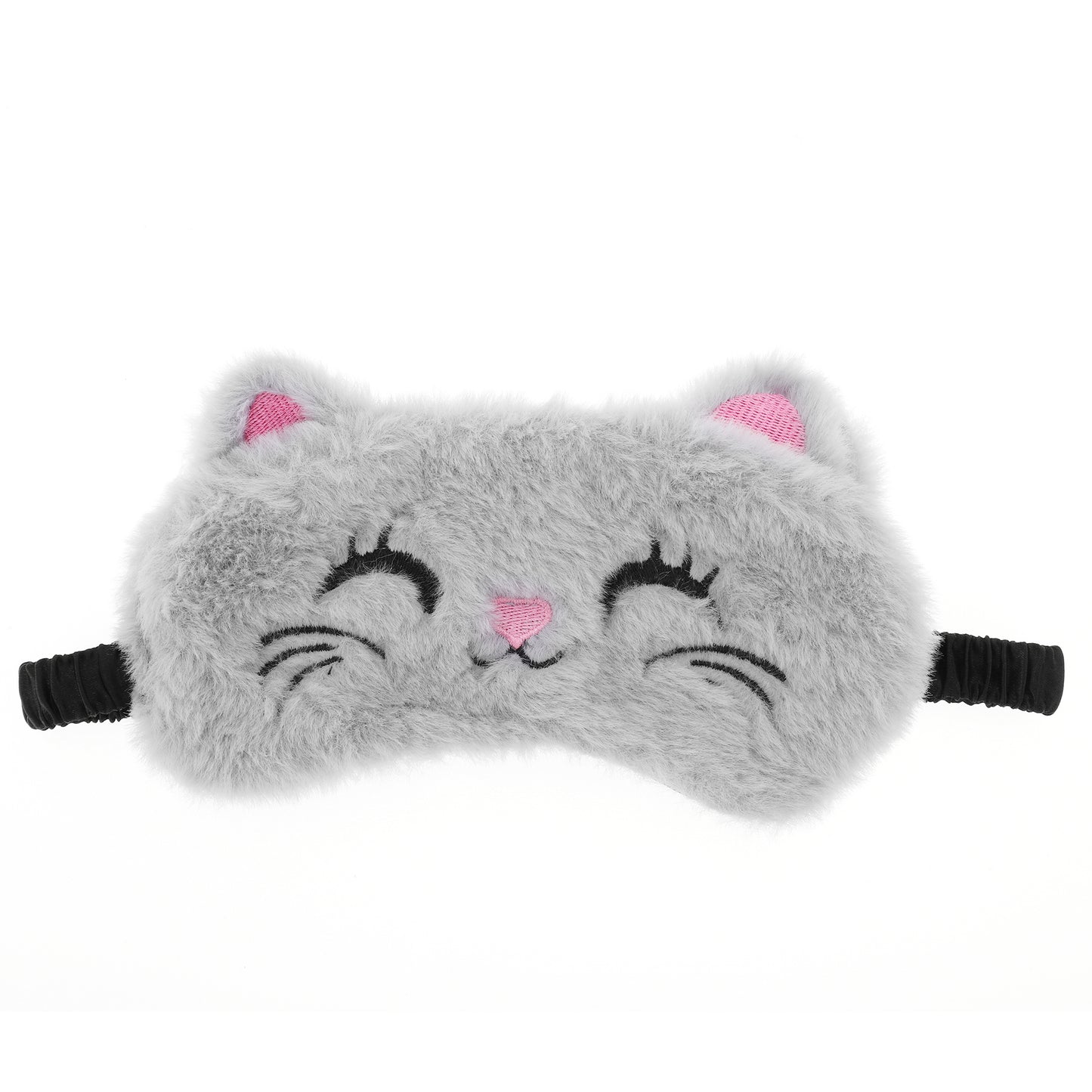 Soft Squinting Gray Cat Eyes Sleep Mask Eye Shade Cover for Rest Gray