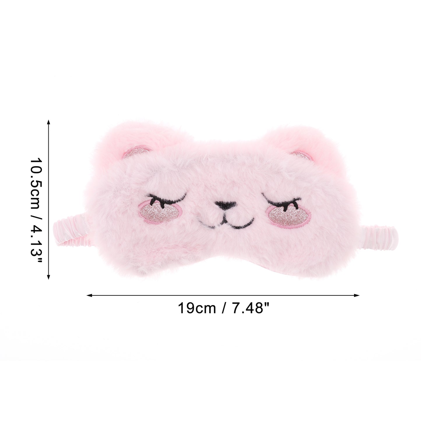 Soft Smiling Cat Eyes Sleep Mask Eye Shade Cover for Rest Pink