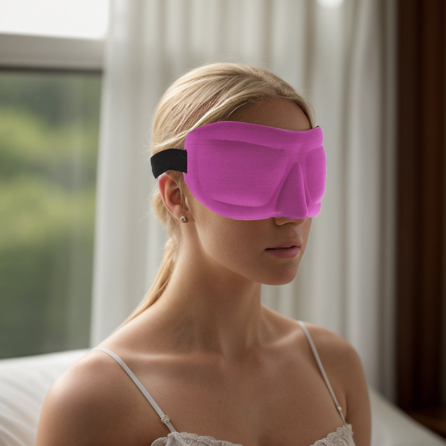 Soft Square 3D Sleep Mask Eye Shade Cover for Rest for Travel Red, Purple