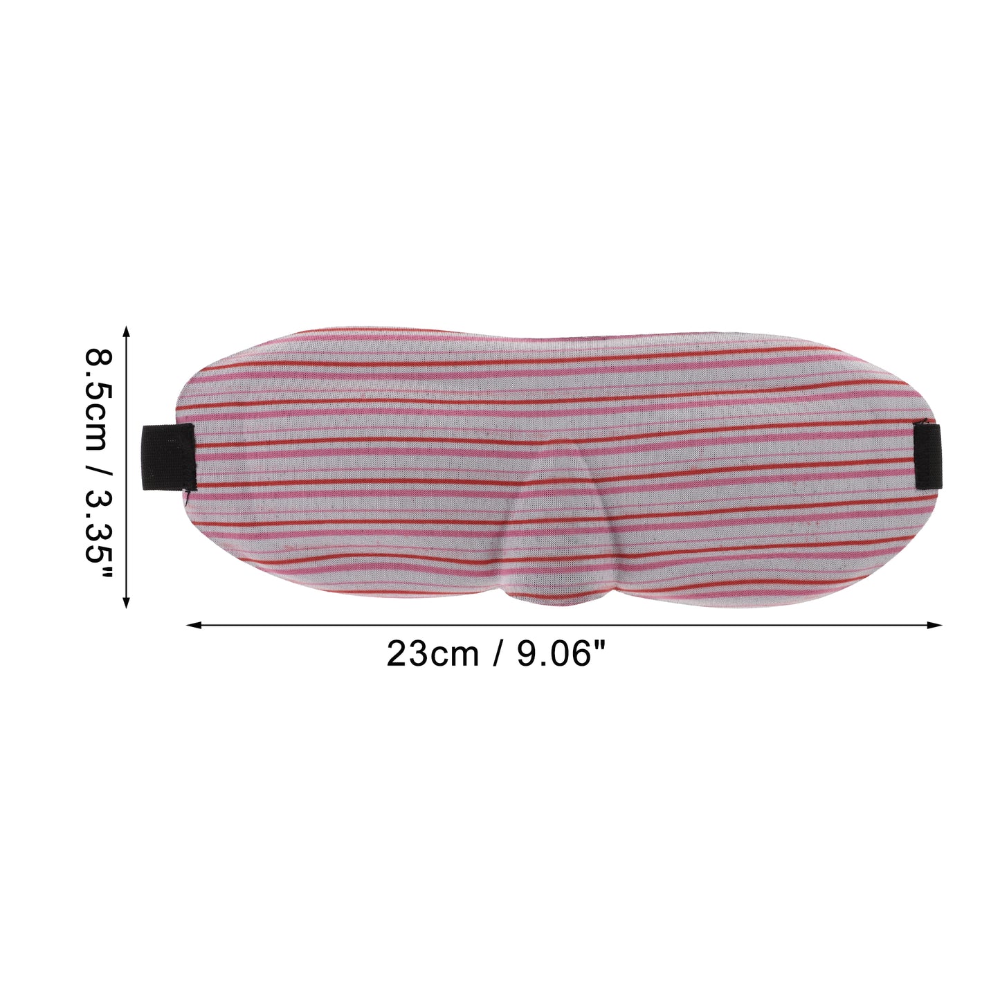 Soft Square Stripes 3D Sleep Mask Eye Shade Cover for Rest for Travel Red