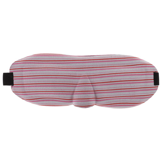 Soft Square Stripes 3D Sleep Mask Eye Shade Cover for Rest for Travel Red