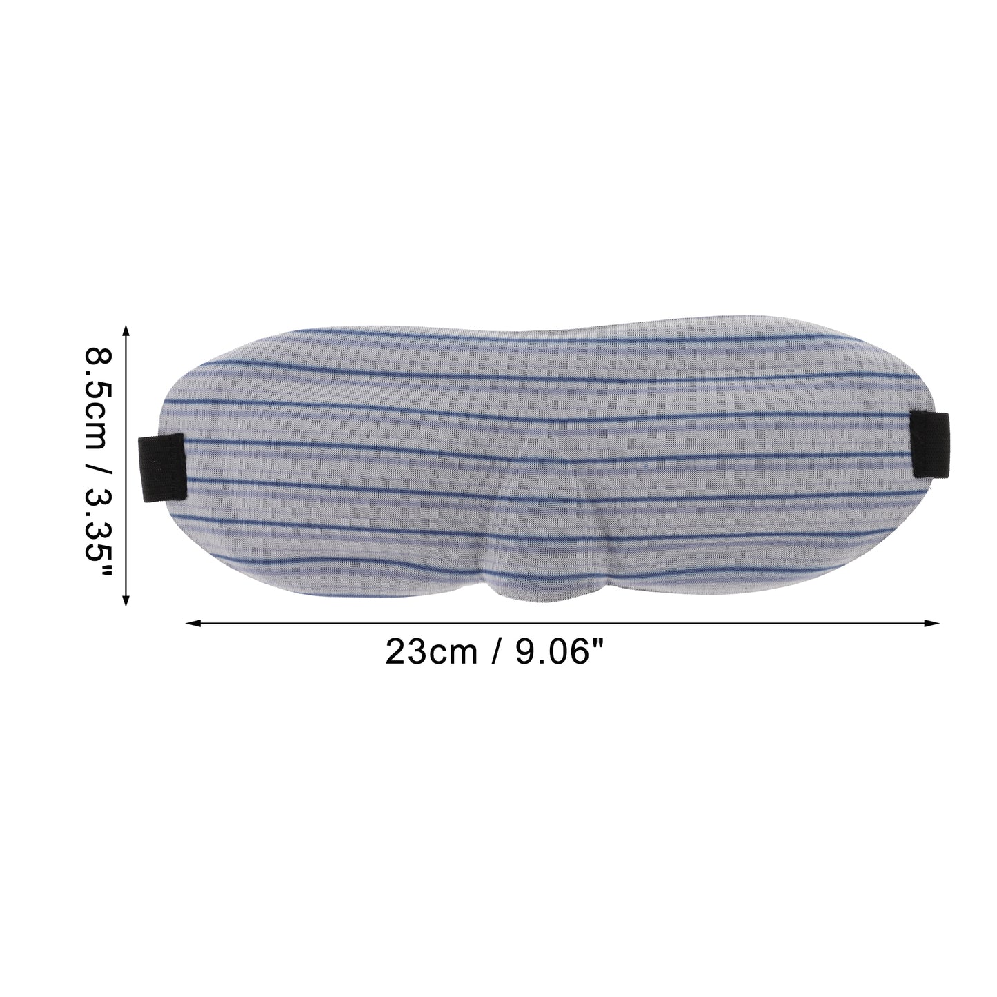 Soft Square Stripes 3D Sleep Mask Eye Shade Cover for Rest for Travel Blue