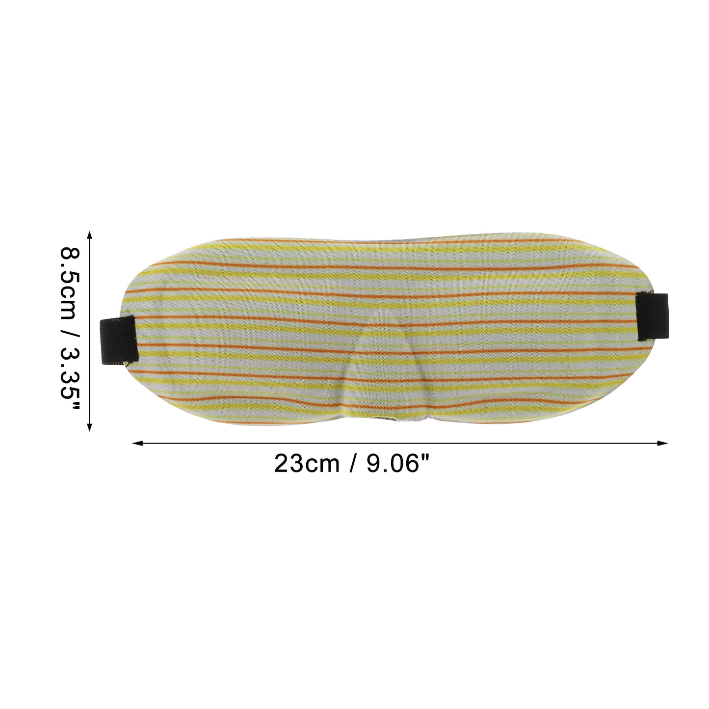 Soft Square Stripes 3D Sleep Mask Eye Shade Cover for Rest for Travel Yellow