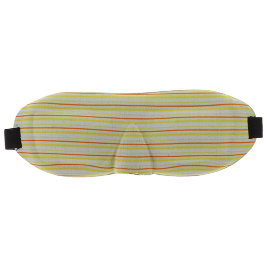 Soft Square Stripes 3D Sleep Mask Eye Shade Cover for Rest for Travel Yellow