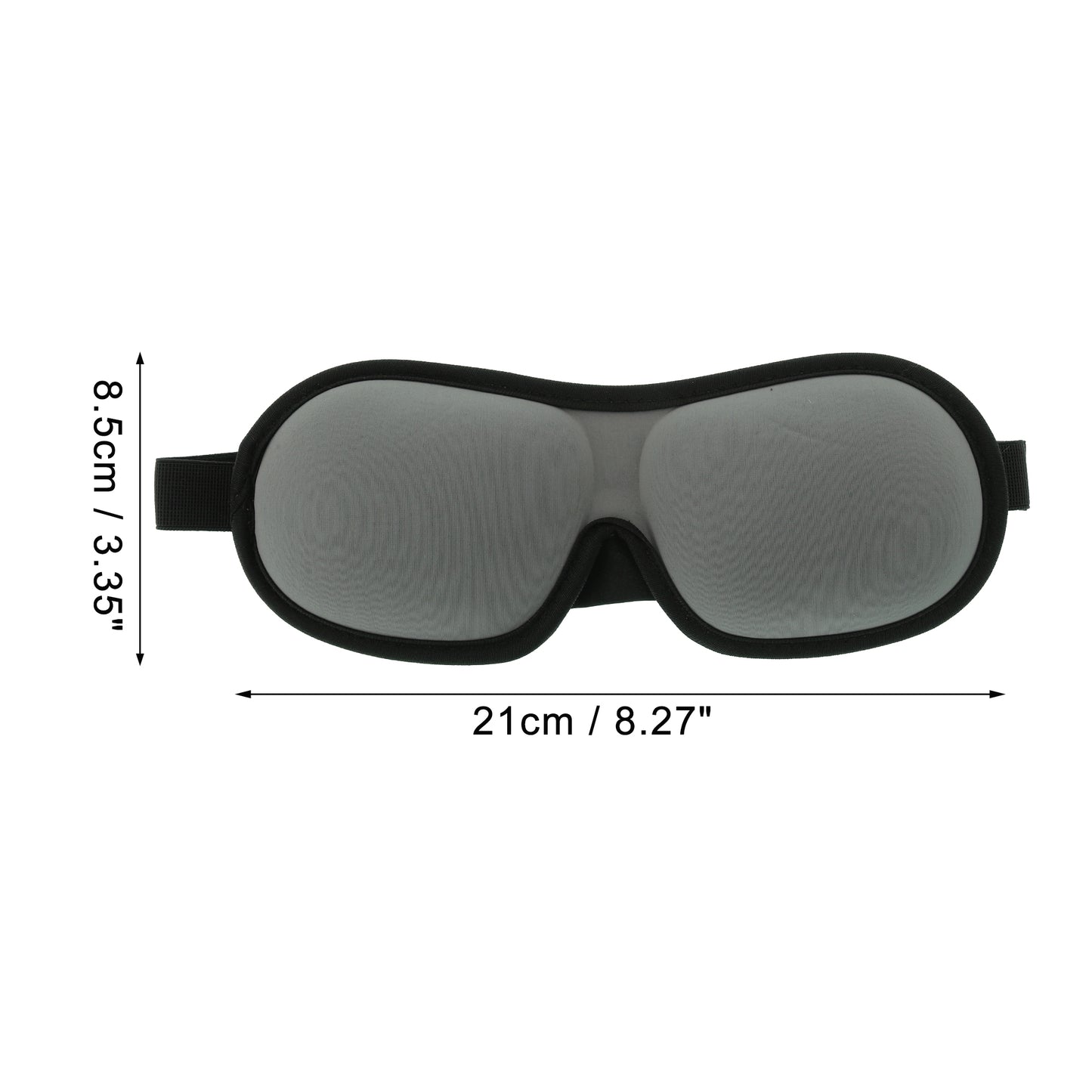 Soft Flat Style 3D Sleep Mask with Earplugs for Rest for Nap 1 Set Gray