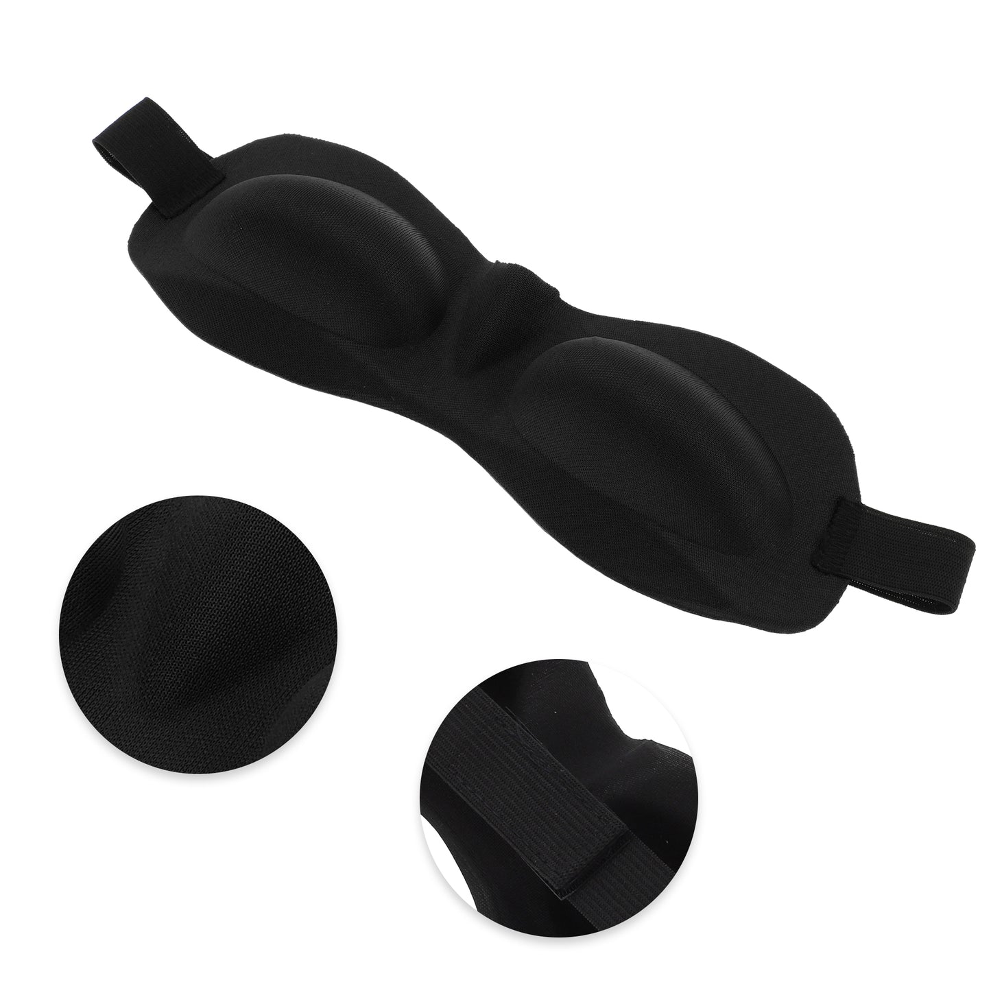 Soft Elastic Band 3D Sleep Eye Mask for Travel Black