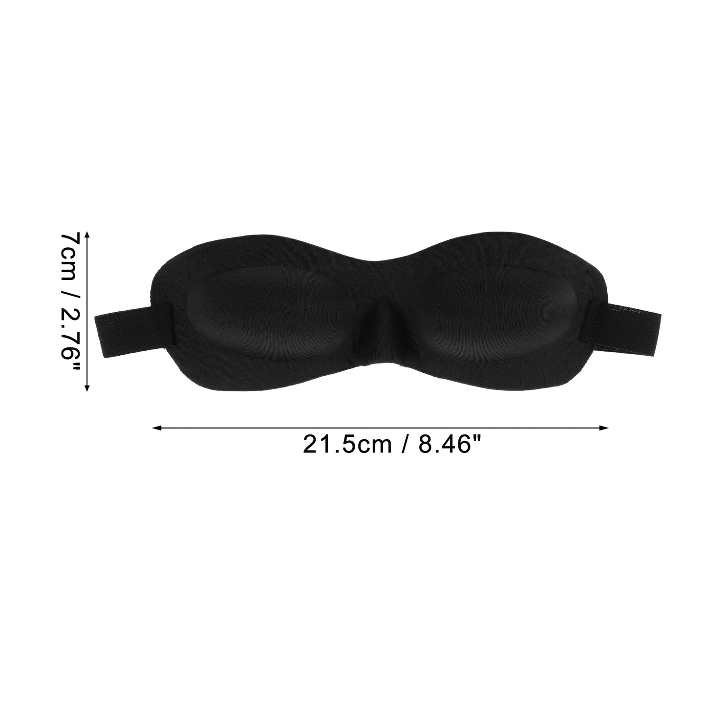 Soft Elastic Band 3D Sleep Eye Mask for Travel Black
