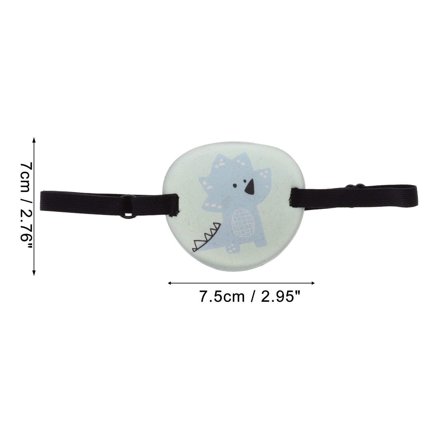 Soft Triceratops 3D Sleep Mask Single Eye Shade Cover Blue Green
