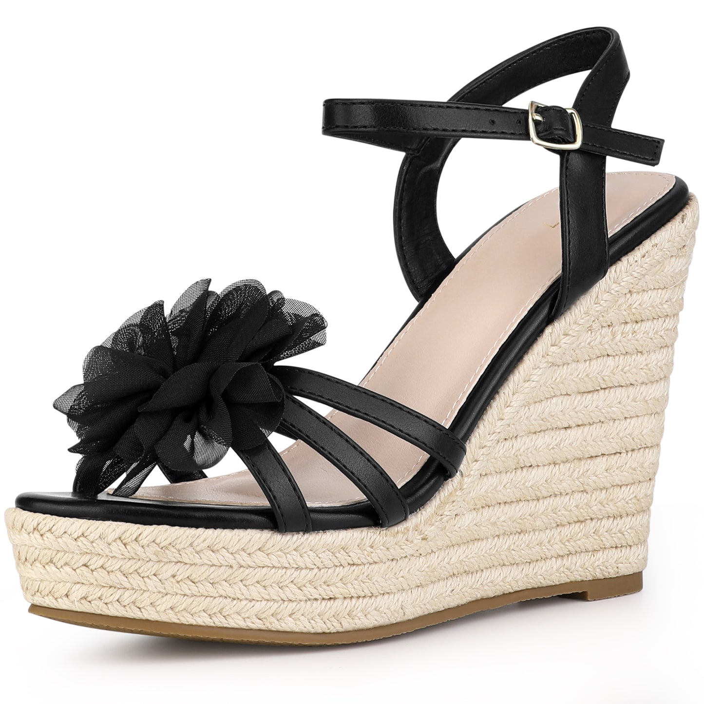 Women's Flower Platform Espadrilles Wedge Heel Sandals