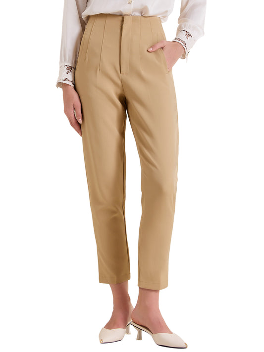 Women's High Waisted Packets Business Work Office Casual Long Pants