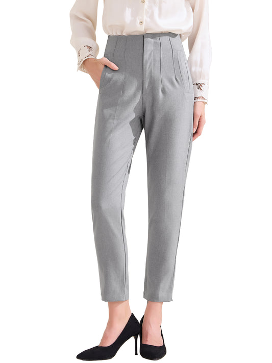 Women's High Waisted Packets Business Work Office Casual Long Pants