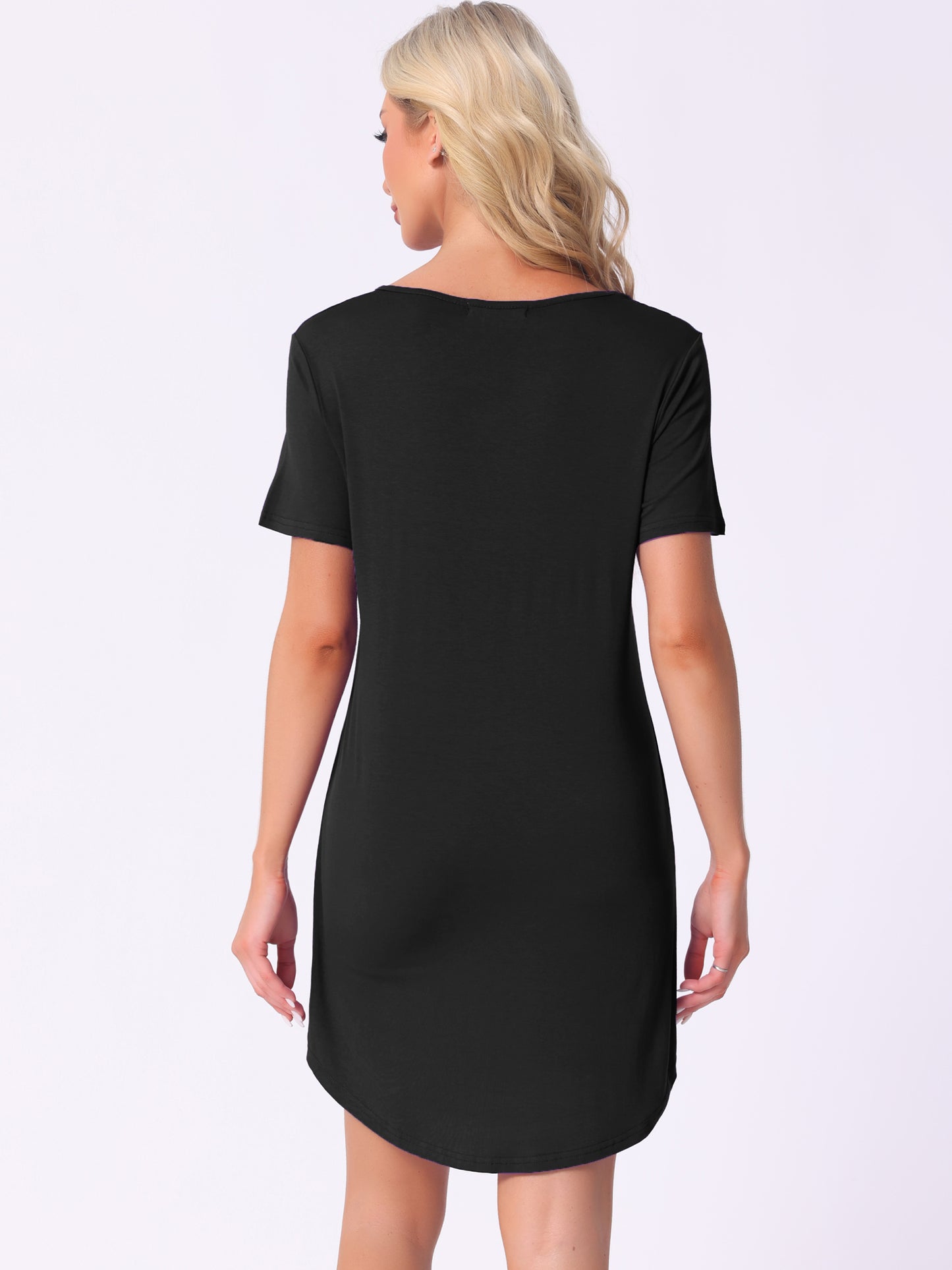 Robe t-shirt à rayures colorées et manches courtes pour femme