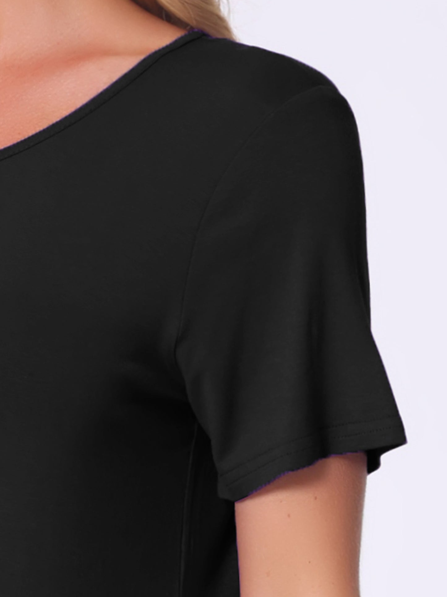 Robe t-shirt à rayures colorées et manches courtes pour femme
