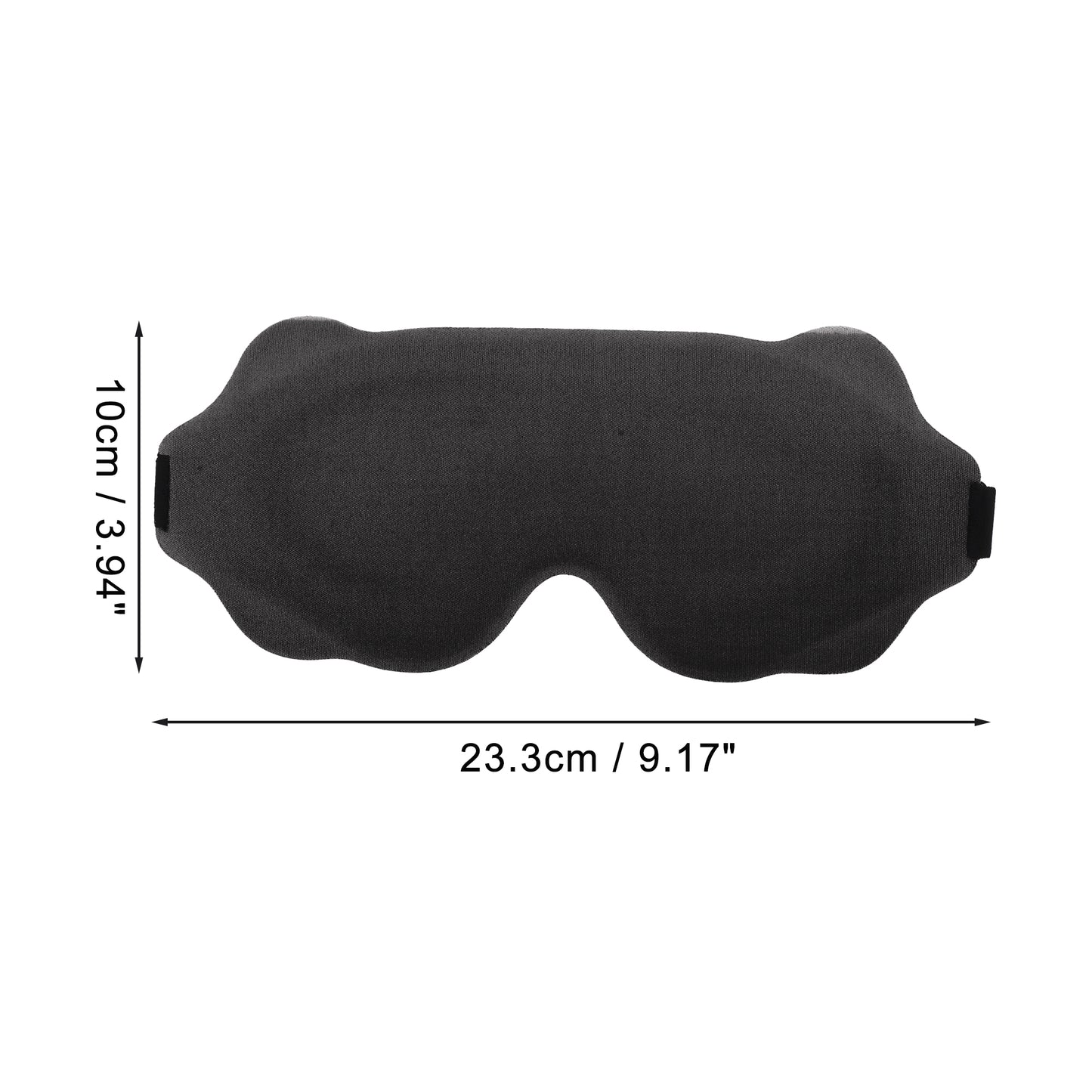 Soft Wave Shape 3D Eye Mask for Travel Office Black