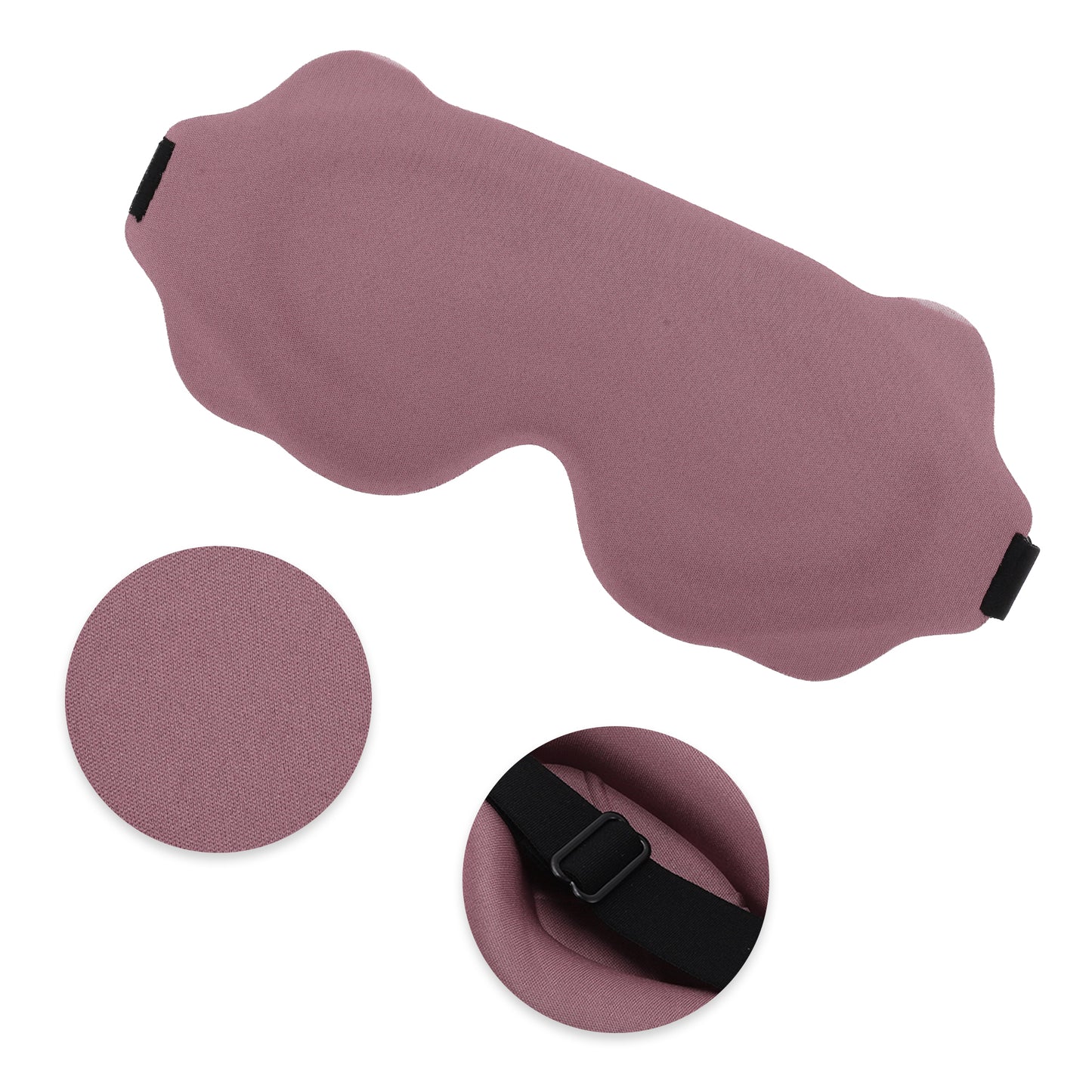Soft Wave Shape 3D Eye Mask for Travel Office Cameo