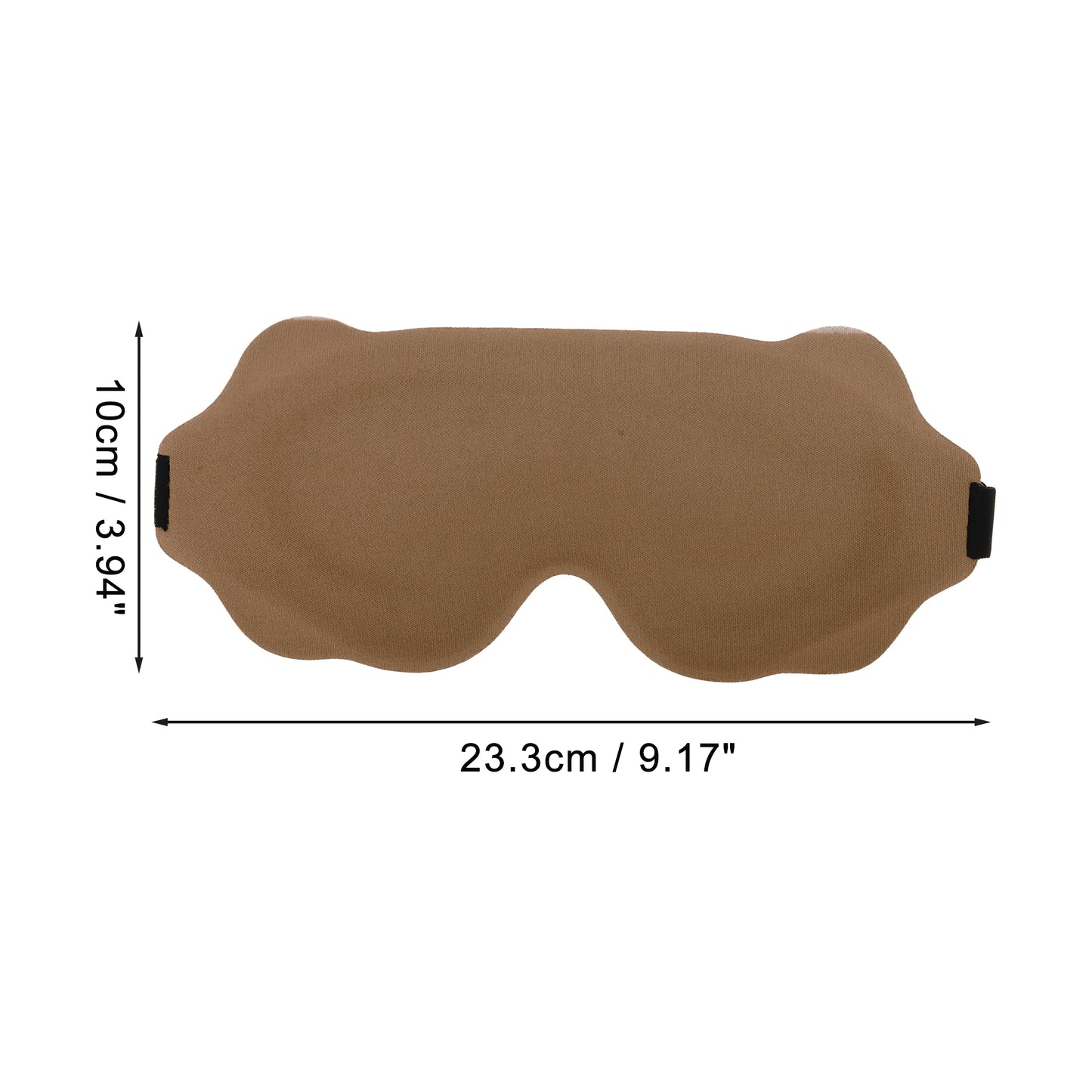 Soft Wave Shape 3D Eye Mask for Travel Office Camel