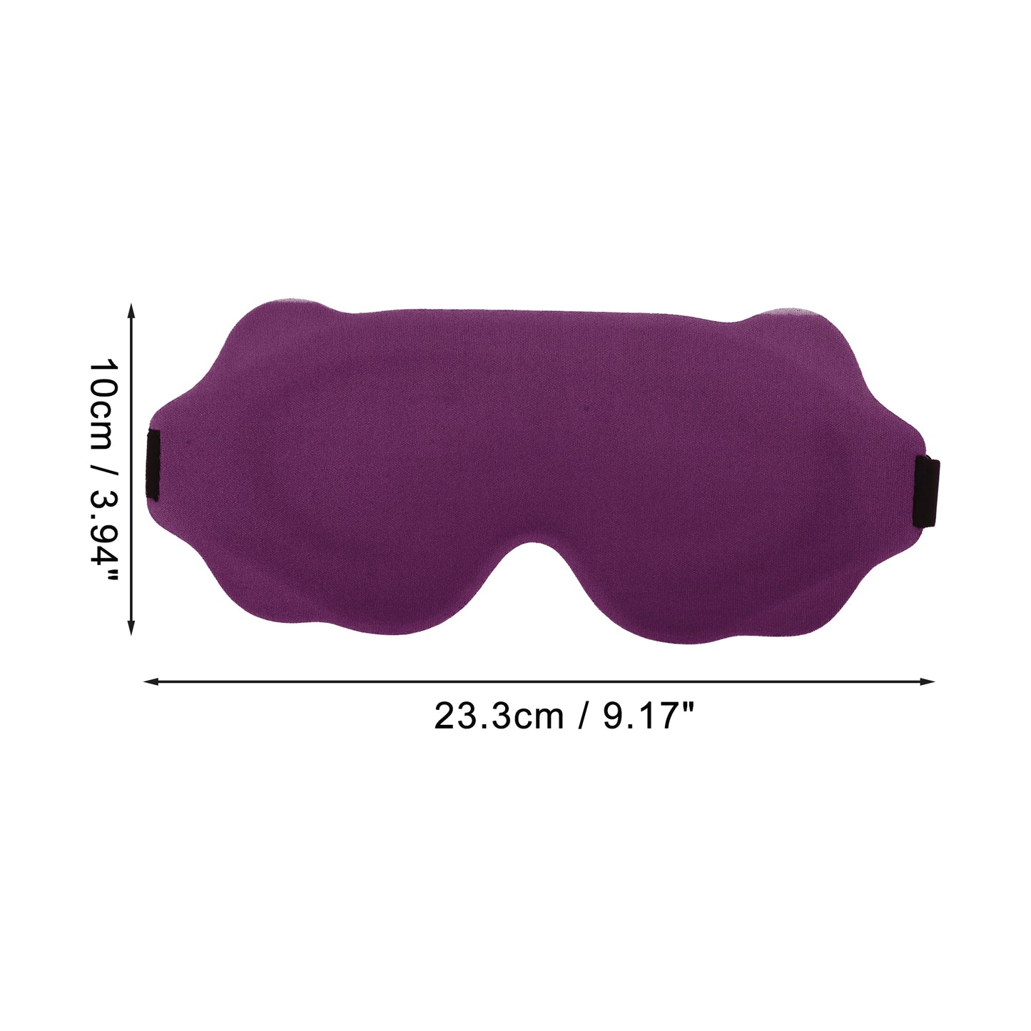 Soft Wave Shape 3D Eye Mask for Travel Office Purplish Red