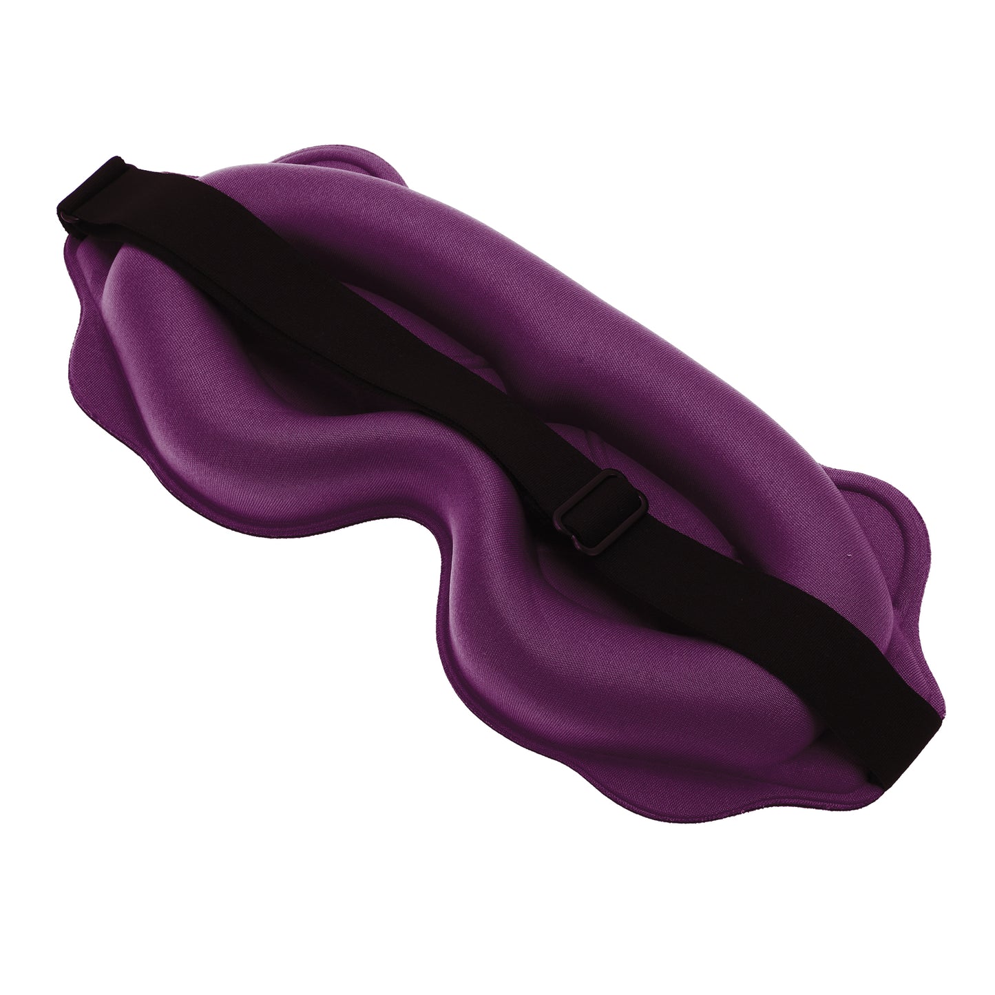 Soft Wave Shape 3D Eye Mask for Travel Office Purplish Red