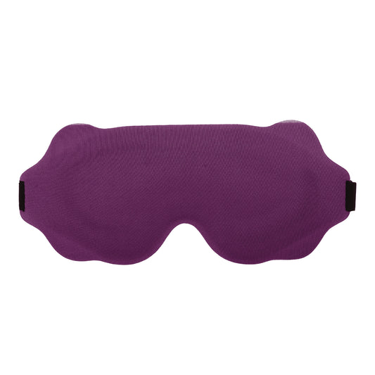 Soft Wave Shape 3D Eye Mask for Travel Office Purplish Red