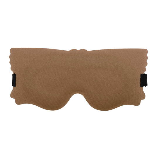 Soft Elastic Buckle Band 3D Eye Mask for Travel Office Camel