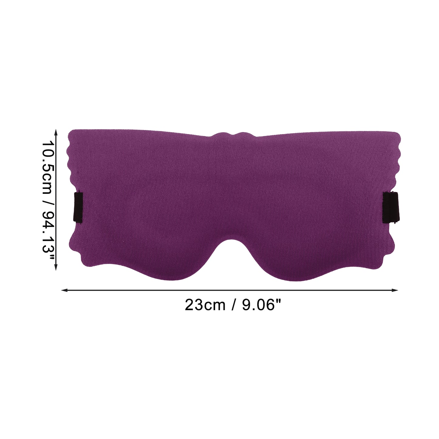 Soft Elastic Buckle Band 3D Eye Mask for Travel Office Purplish Red