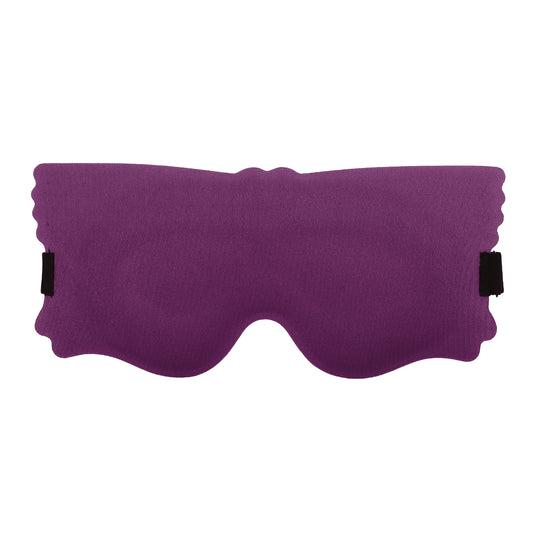 Soft Elastic Buckle Band 3D Eye Mask for Travel Office Purplish Red