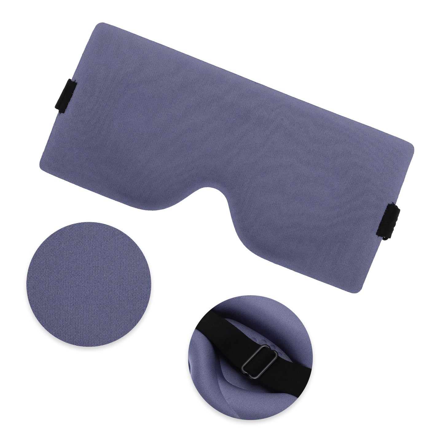 Soft Geometric Shape 3D Eye Mask for Travel Office Purple
