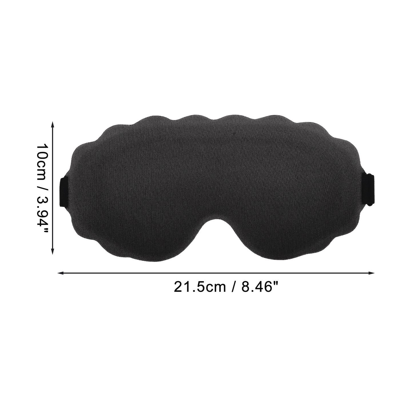 Soft Elliptical Shape 3D Eye Mask for Travel Office Black