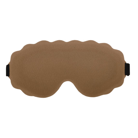 Soft Elliptical Shape 3D Eye Mask for Travel Office Camel