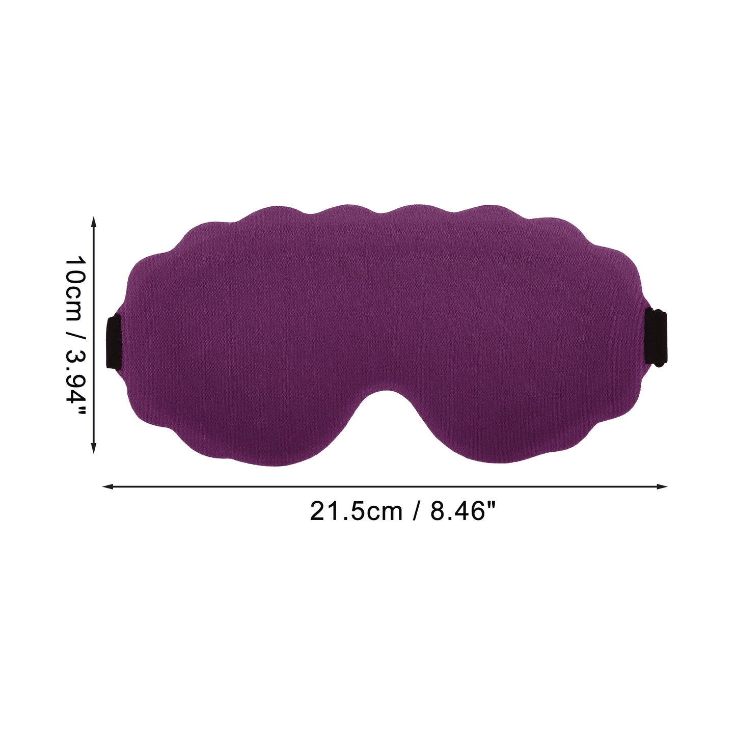 Soft Elliptical Shape 3D Eye Mask for Travel Office Purplish Red