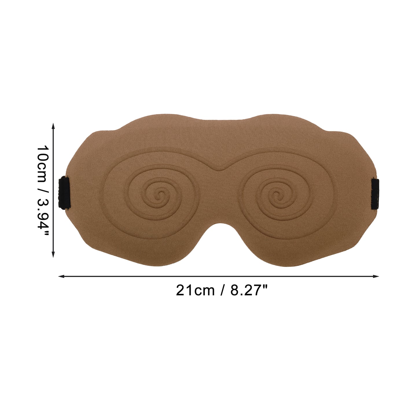Soft Curved Shape 3D Eye Mask for Travel Office Camel