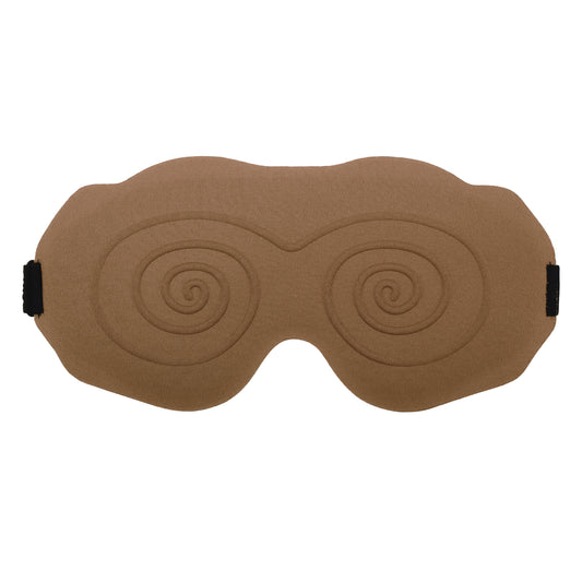 Soft Curved Shape 3D Eye Mask for Travel Office Camel
